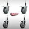 Service Caster 4'' SS Thermoplastic Rubber Swivel 3/4'' Expanding Stem Caster Set 2 Total Lock Brakes, 4PK SCC-SSEXTTL20S414-TPRB-2-S-2-34 - alternate 2